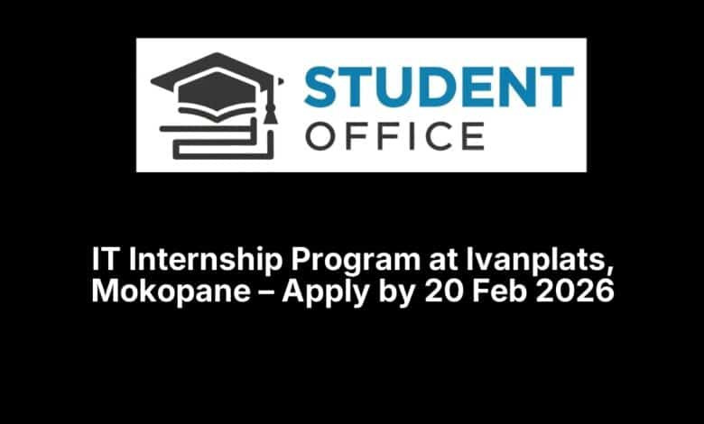IT Internship Program at Ivanplats, Mokopane – Apply by 20 Feb 2026