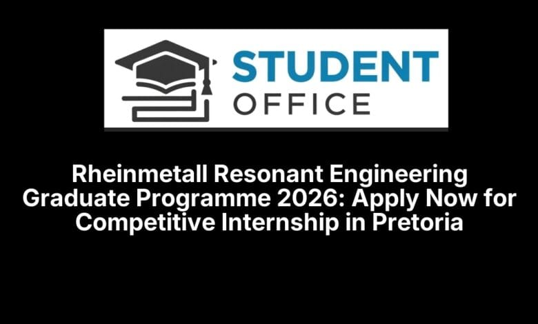 Rheinmetall Resonant Engineering Graduate Programme 2026: Apply Now for Competitive Internship in Pretoria
