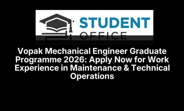 Vopak Mechanical Engineer Graduate Programme 2026: Apply Now for Work Experience in Maintenance & Technical Operations