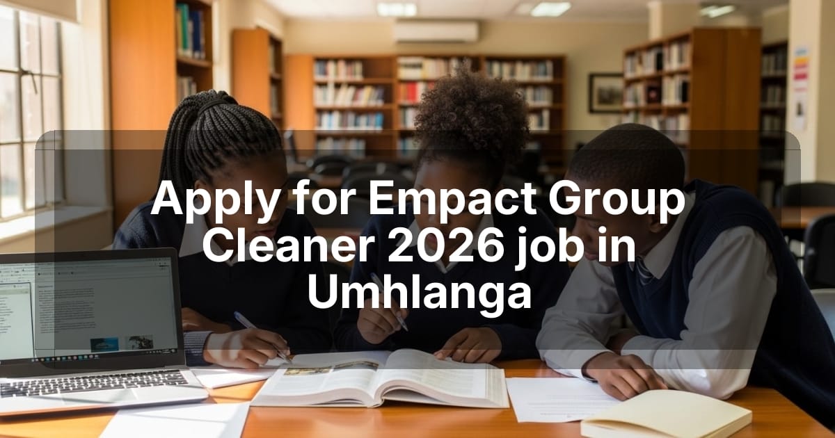 Apply for Empact Group Cleaner 2026 job in Umhlanga