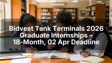 Bidvest Tank Terminals 2026 Graduate Internships – 18‑Month, 02 Apr Deadline