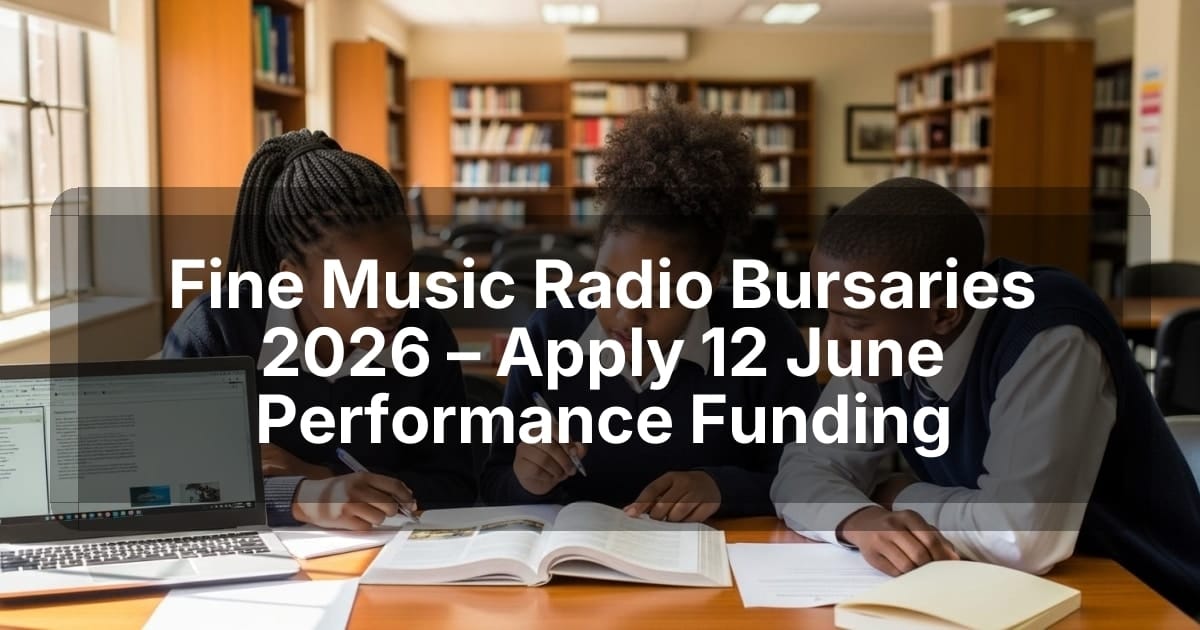 Fine Music Radio Bursaries 2026 – Apply 12 June Performance Funding