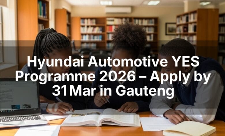 Hyundai Automotive YES Programme 2026 – Apply by 31 Mar in Gauteng