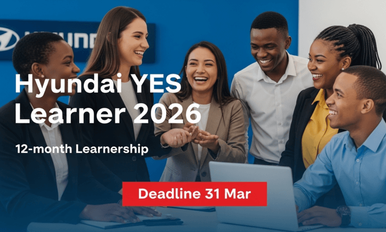 Hyundai YES Learner 2026 – 12‑month Learnership, Deadline 31 Mar