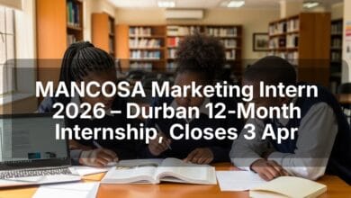 MANCOSA Marketing Intern 2026 – Durban 12‑Month Internship, Closes 3 Apr