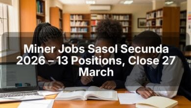 Miner Jobs Sasol Secunda 2026 – 13 Positions, Close 27 March
