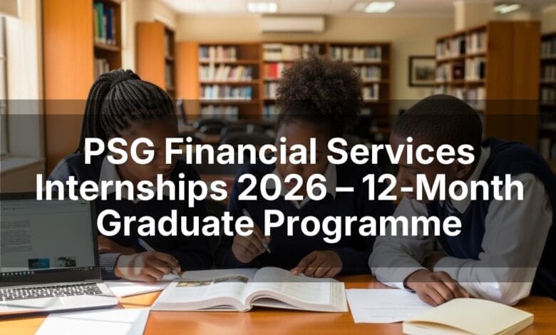 PSG Financial Services Internships 2026 – 12‑Month Graduate Programme