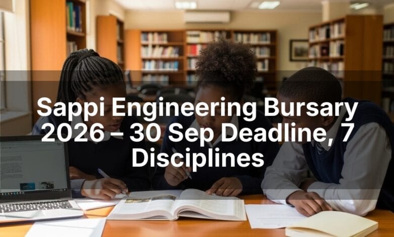 Sappi Engineering Bursary 2026 – 30 Sep Deadline, 7 Disciplines