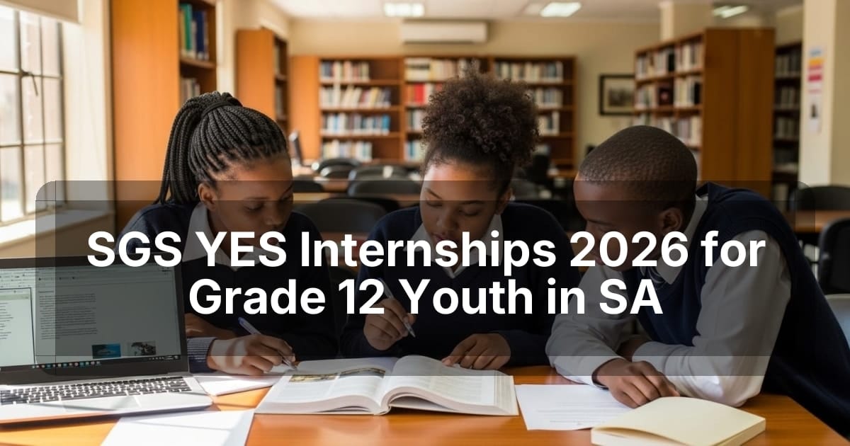 SGS YES Internships 2026 for Grade 12 Youth in SA