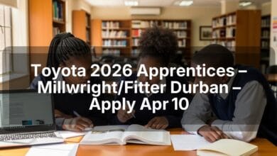 Toyota 2026 Apprentices – Millwright/Fitter Durban – Apply Apr 10