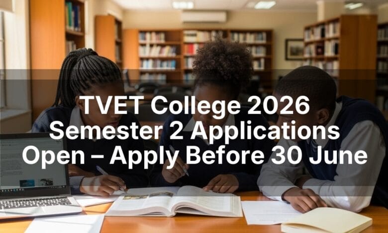 TVET College 2026 Semester 2 Applications Open – Apply Before 30 June