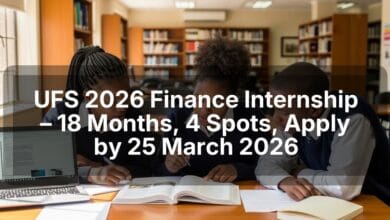 UFS 2026 Finance Internship – 18 Months, 4 Spots, Apply by 25 March 2026