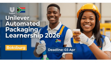 Unilever Automated Packaging Learnership 2026 Boksburg Deadline 03 Apr