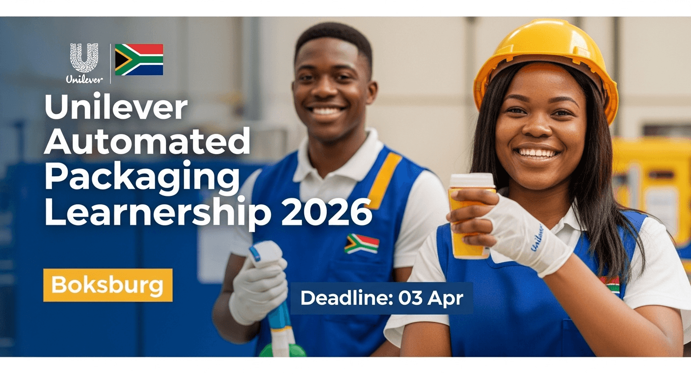 Unilever Automated Packaging Learnership 2026 Boksburg Deadline 03 Apr