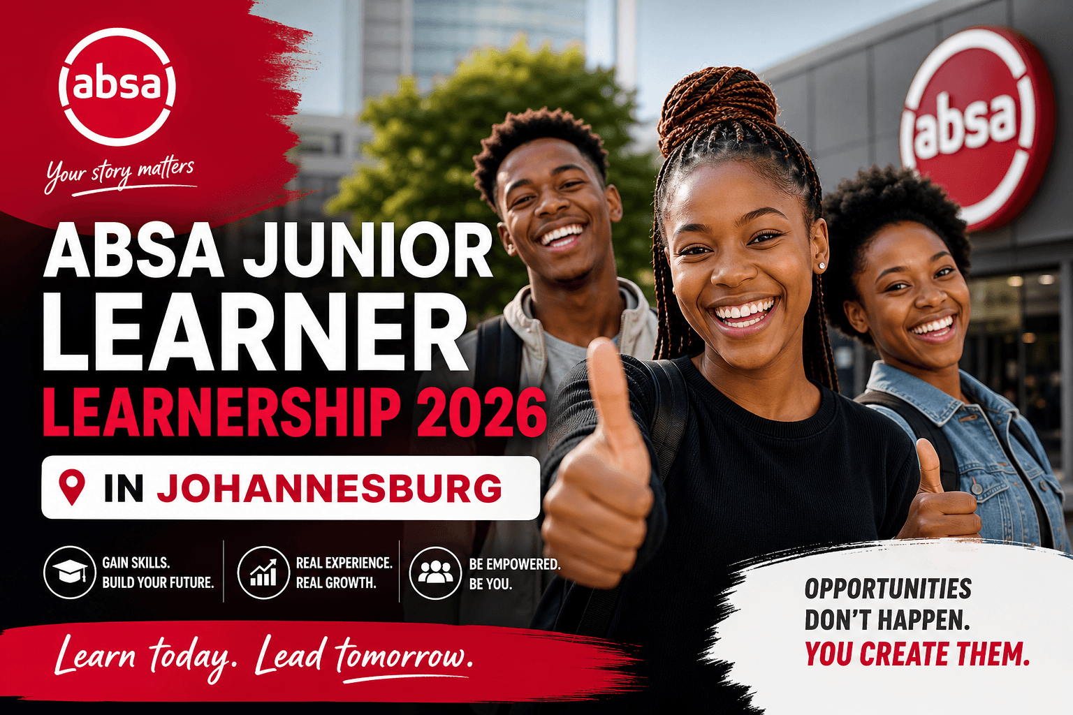 Absa Junior Learner Learnership 2026 in Johannesburg