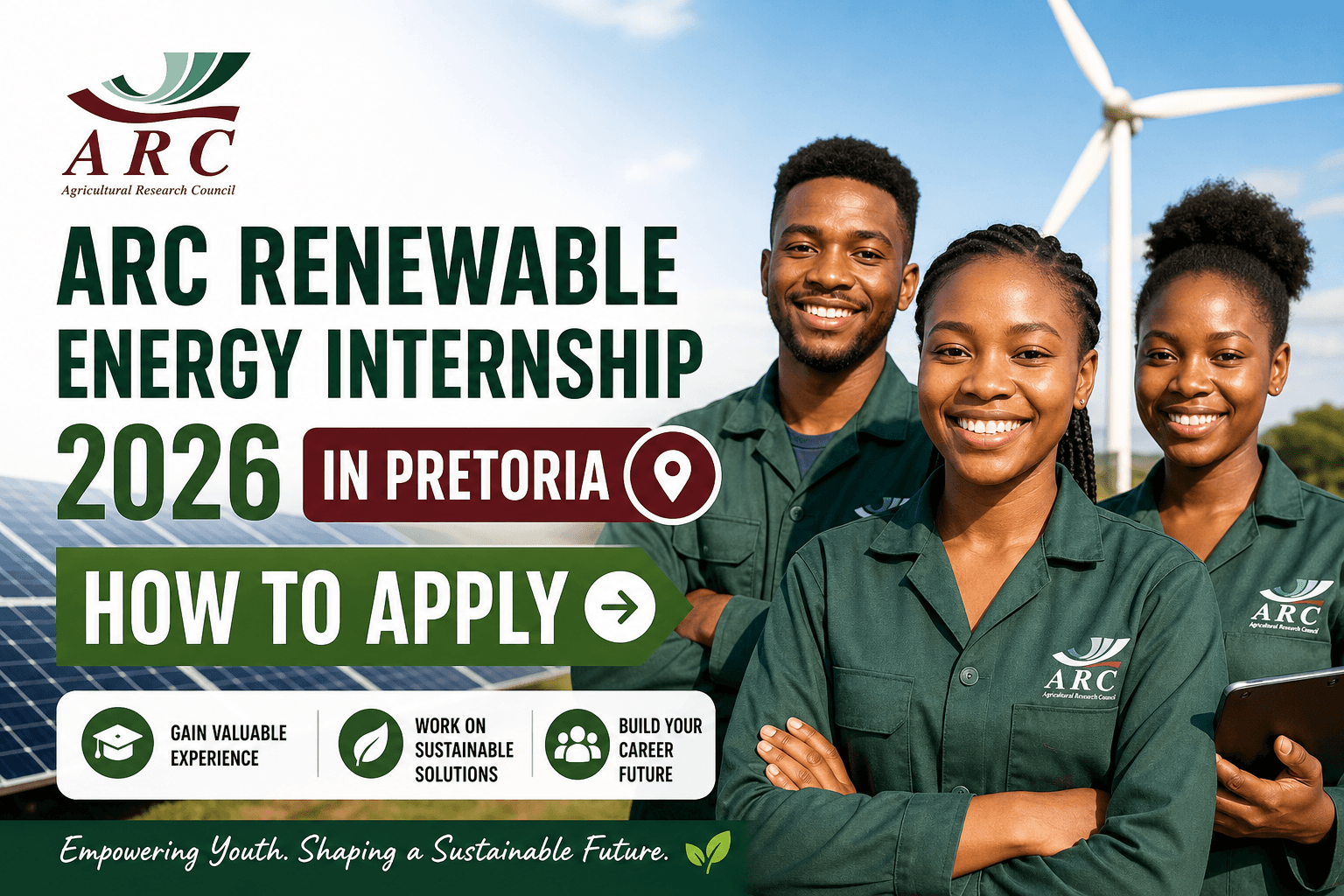 ARC Renewable Energy Internship 2026 in Pretoria: How to Apply