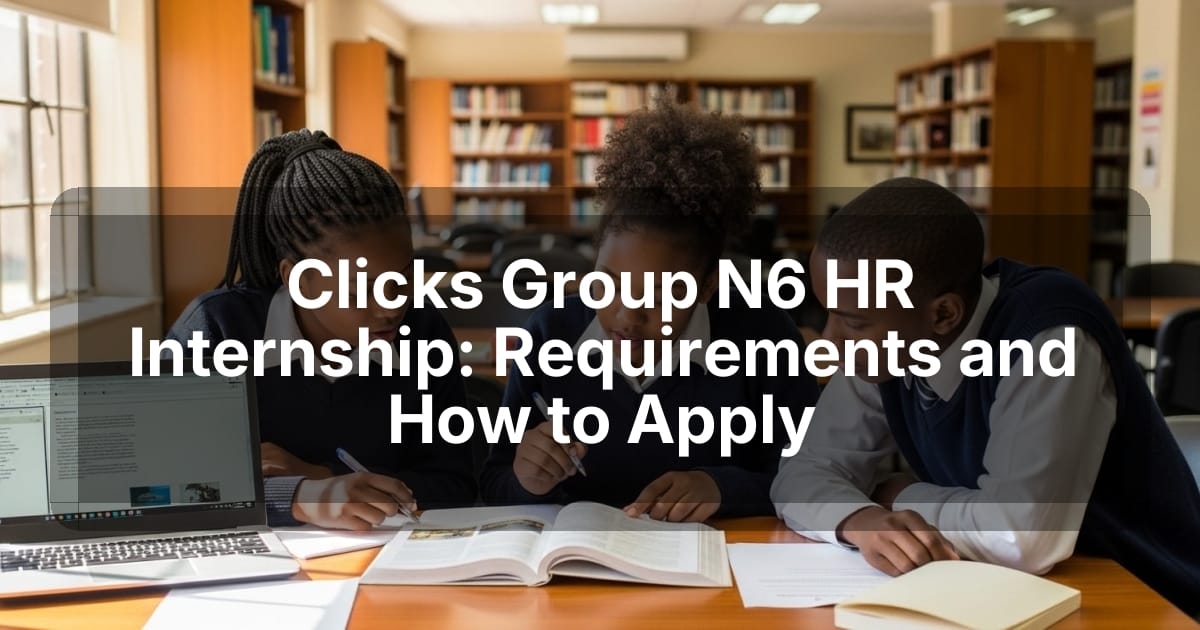 Clicks Group N6 HR Internship: Requirements and How to Apply