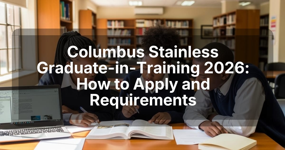Columbus Stainless Graduate-in-Training 2026: How to Apply and Requirements