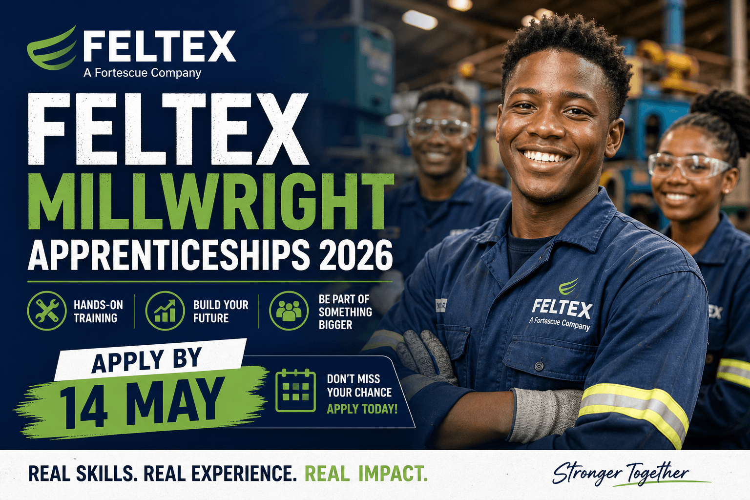 Feltex Millwright Apprenticeships 2026: Apply by 14 May