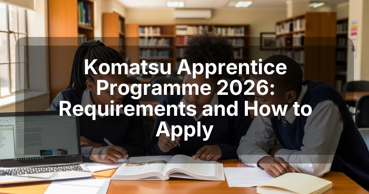 Komatsu Apprentice Programme 2026: Requirements and How to Apply