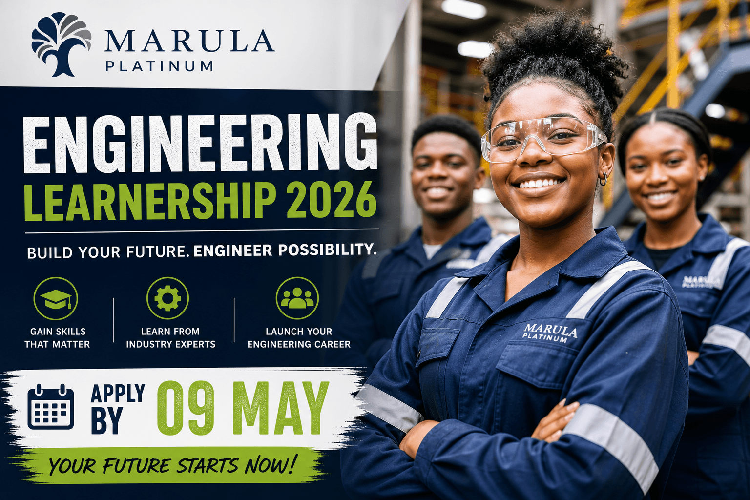 Marula Platinum Engineering Learnership 2026: Apply by 09 May