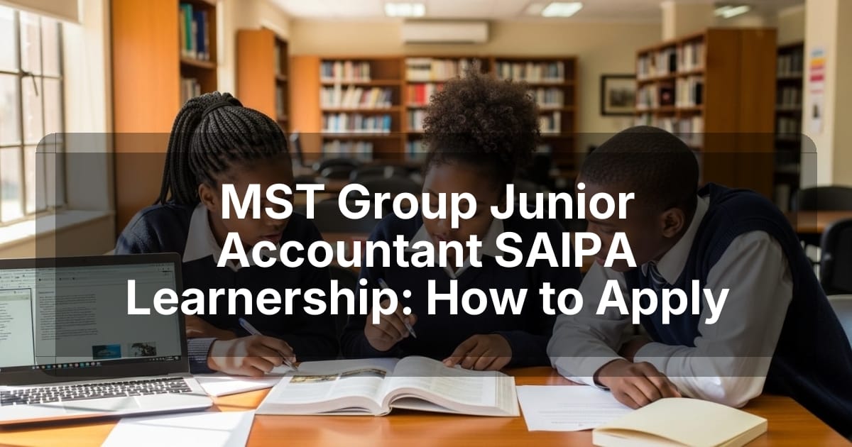 MST Group Junior Accountant SAIPA Learnership: How to Apply