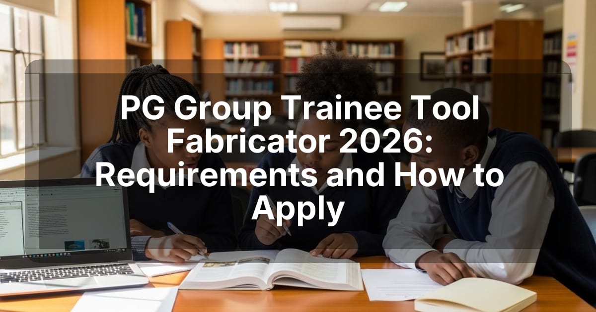 PG Group Trainee Tool Fabricator 2026: Requirements and How to Apply
