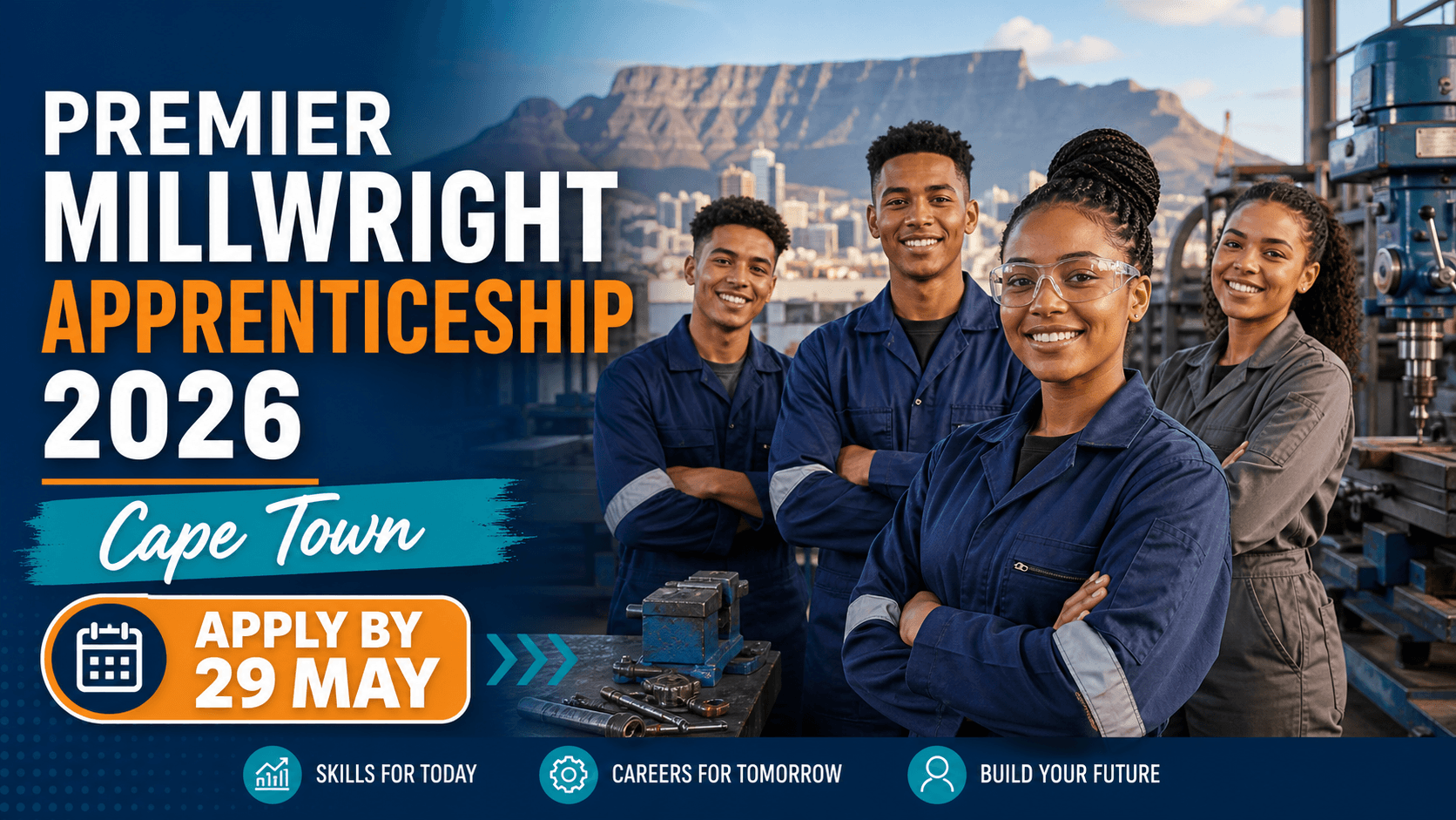Premier Millwright Apprenticeship 2026 Cape Town – Apply by 29 May