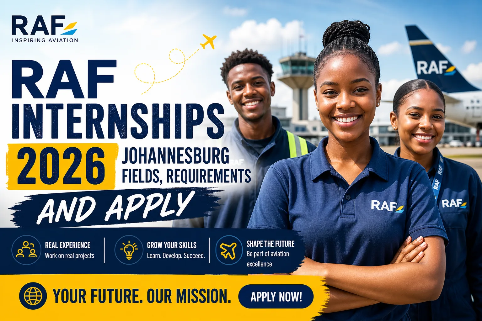 RAF Internships 2026: Johannesburg Fields, Requirements and Apply