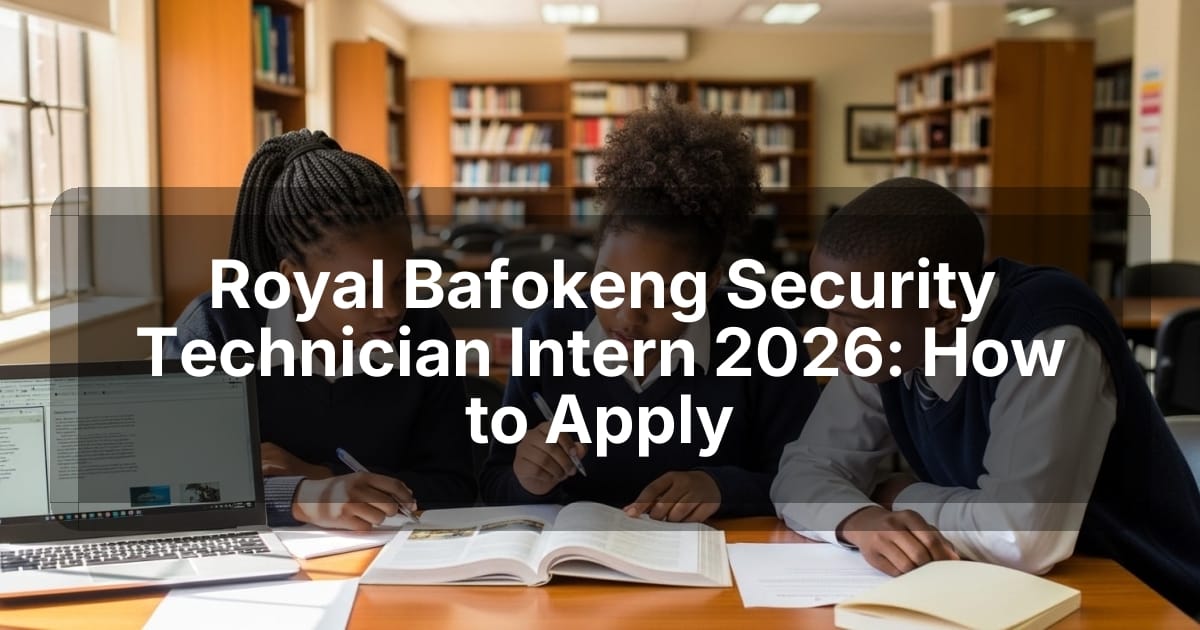 Royal Bafokeng Security Technician Intern 2026: How to Apply