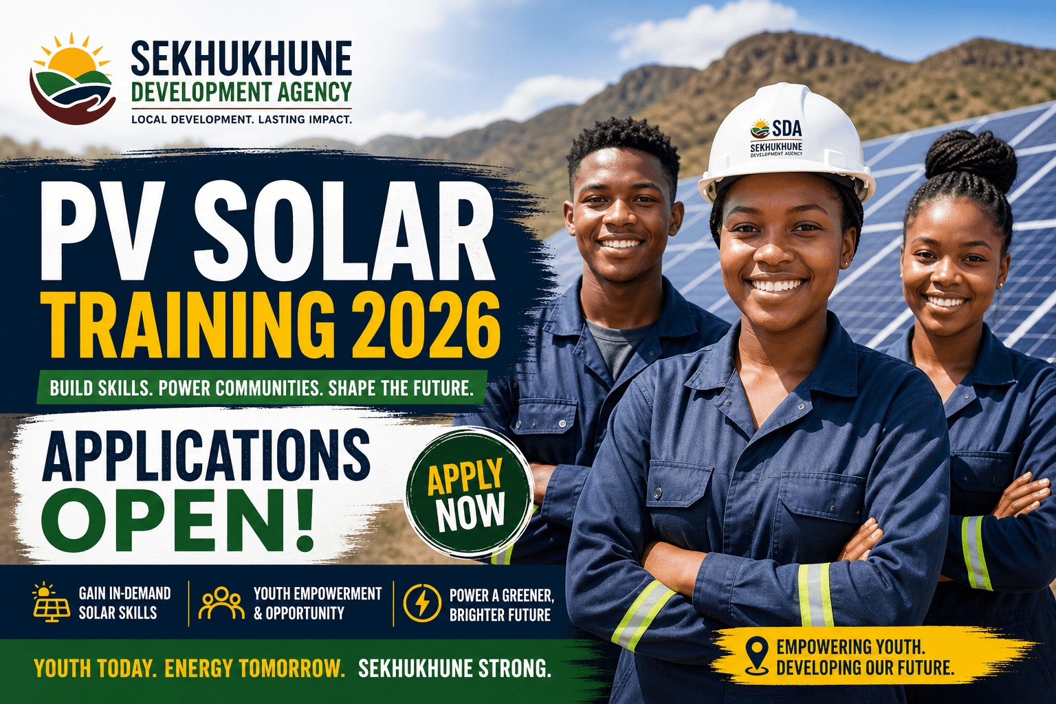 Sekhukhune Development Agency PV Solar Training 2026 Applications Open
