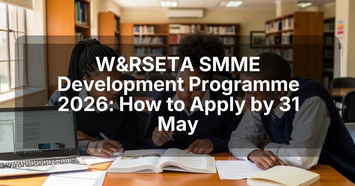 W&RSETA SMME Development Programme 2026: How to Apply by 31 May