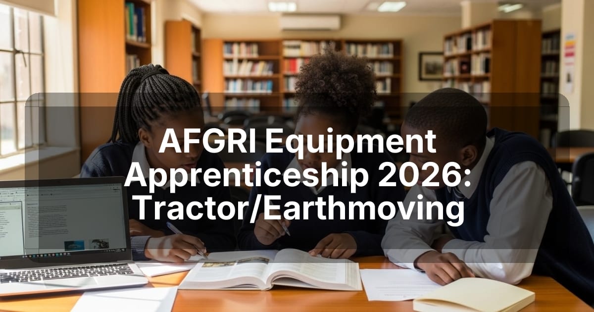AFGRI Equipment Apprenticeship 2026: Tractor/Earthmoving