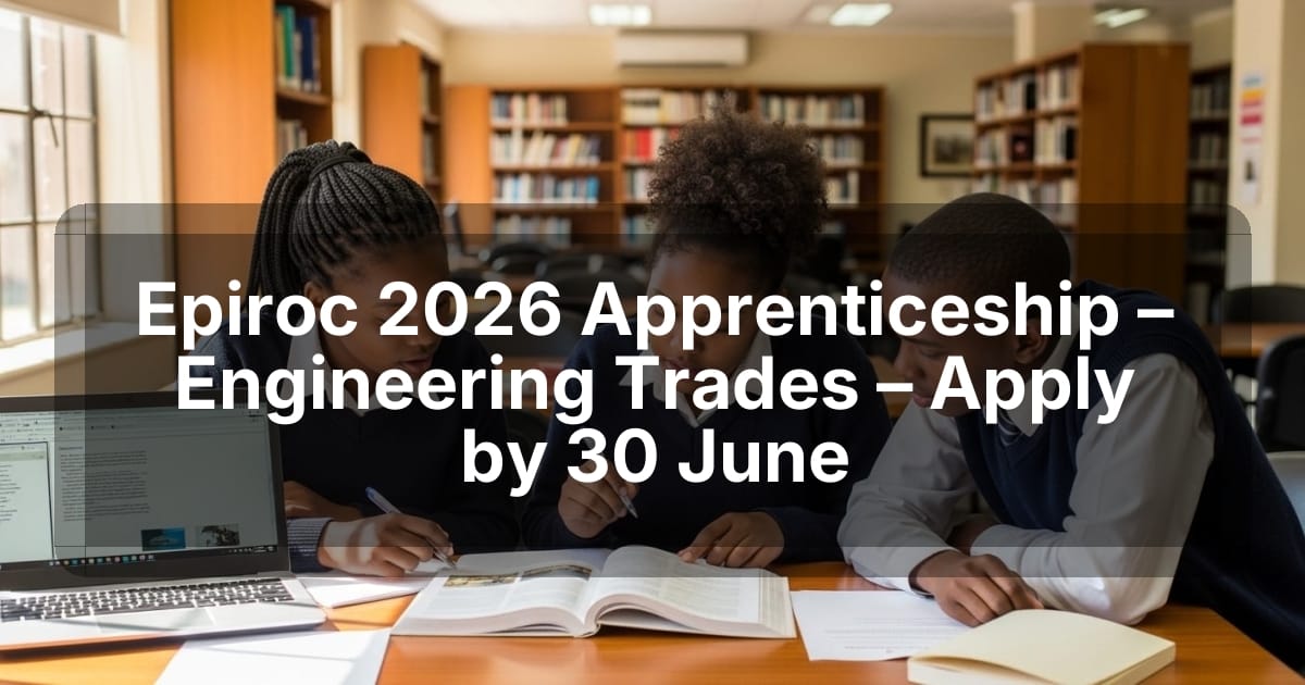 Epiroc 2026 Apprenticeship – Engineering Trades – Apply by 30 June