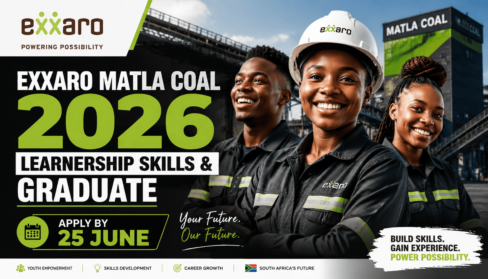 Exxaro Matla Coal 2026 Learnership Skills & Graduate: Apply by 25 June
