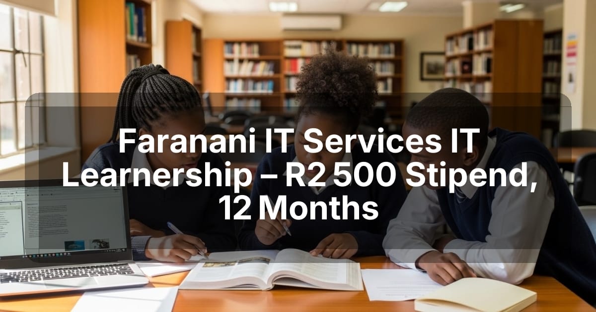 Faranani IT Services IT Learnership – R2 500 Stipend, 12 Months