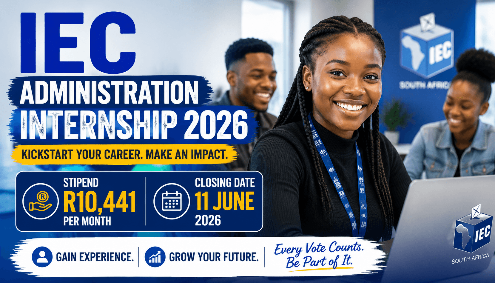 IEC Administration Internship 2026: R10,441 Stipend, Closing 11 June
