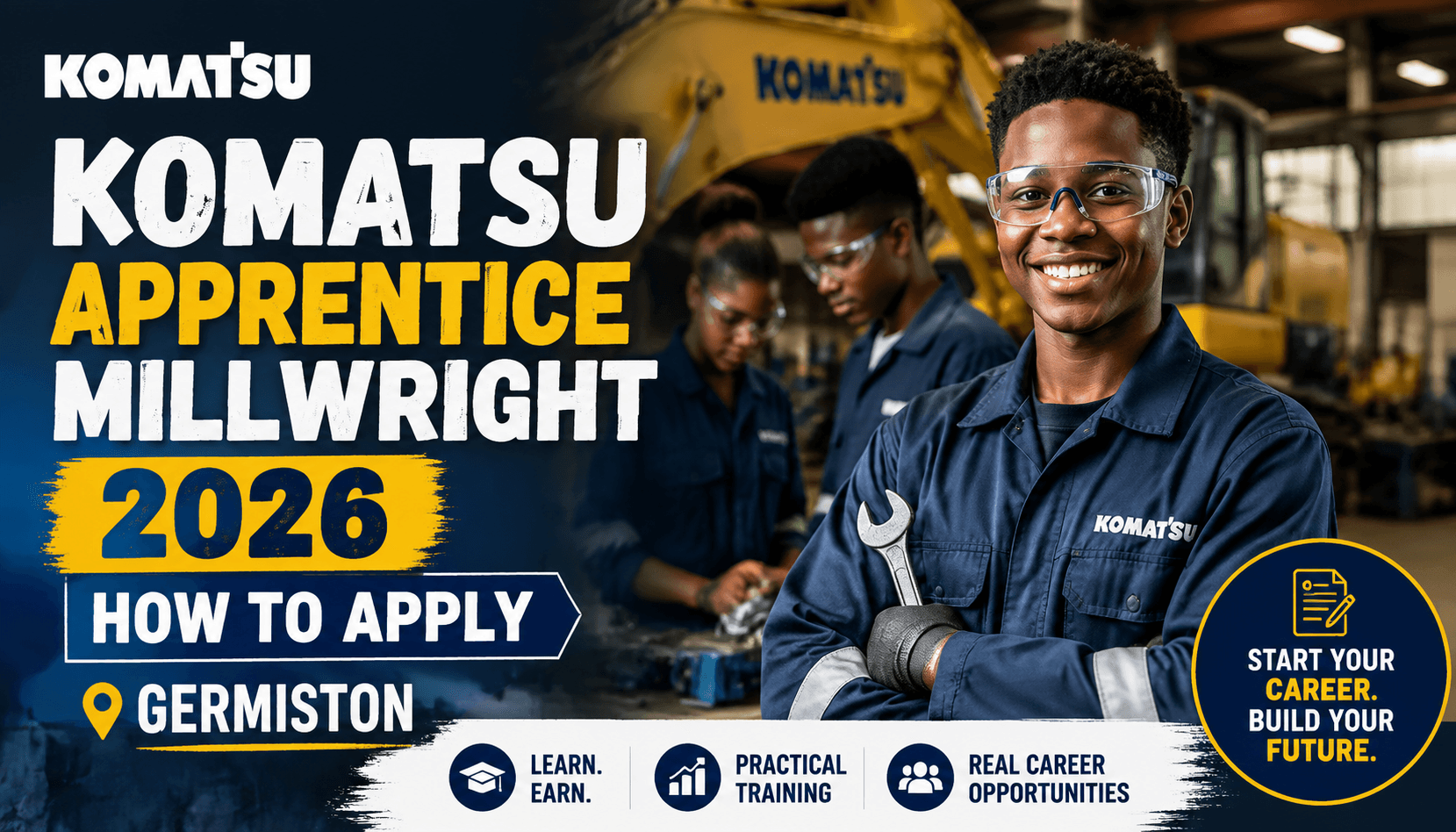 Komatsu Apprentice Millwright 2026 – How to Apply (Germiston)