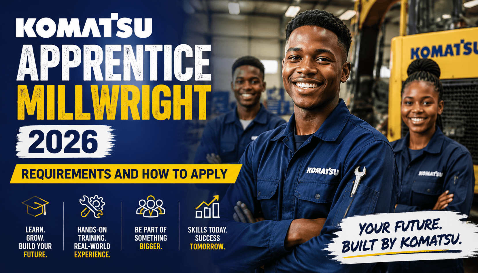 Komatsu Apprentice Millwright 2026 – Requirements and How to Apply