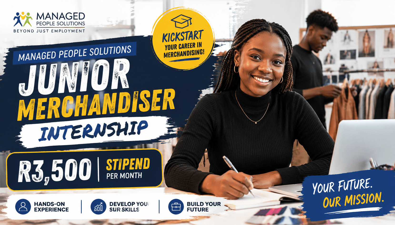 Managed People Solutions Junior Merchandiser Internship: R3,500 Stipend