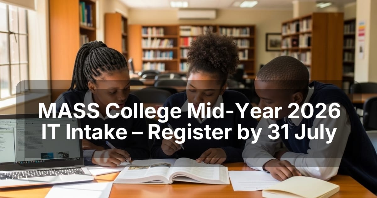 MASS College Mid-Year 2026 IT Intake – Register by 31 July