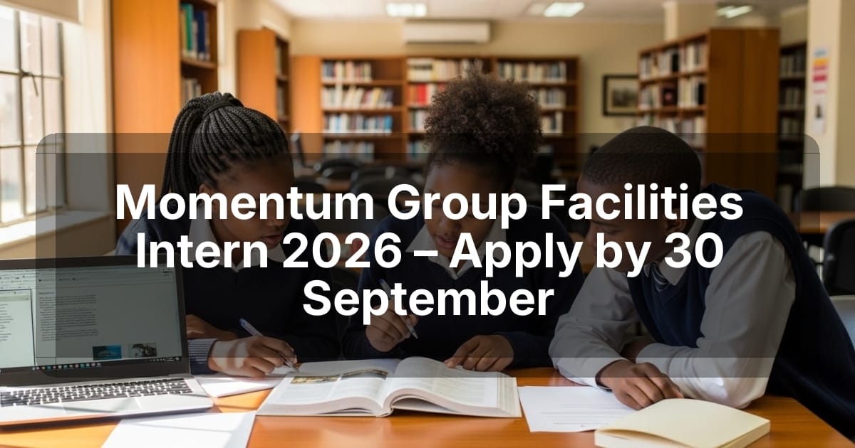 Momentum Group Facilities Intern 2026 – Apply by 30 September