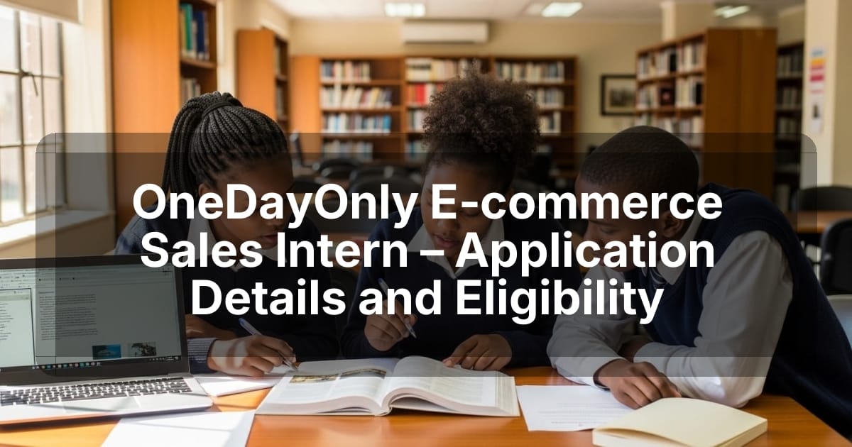 OneDayOnly E‑commerce Sales Intern – Application Details and Eligibility