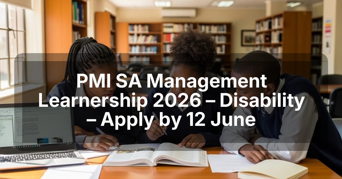 PMI SA Management Learnership 2026 – Disability – Apply by 12 June