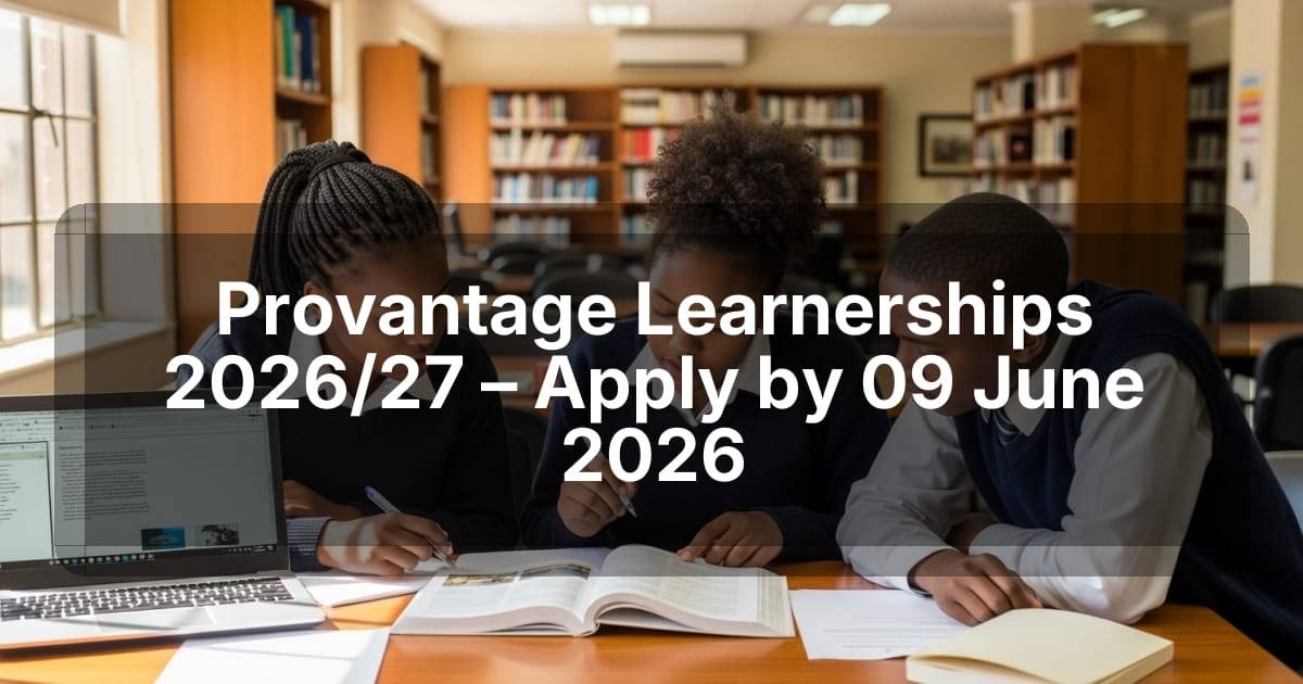 Provantage Learnerships 2026/27 – Apply by 09 June 2026