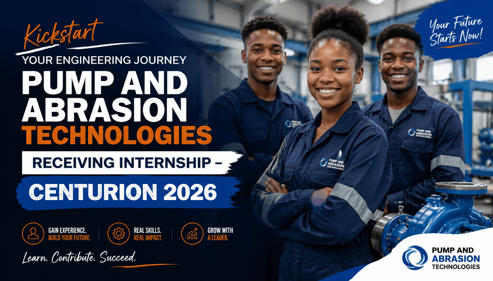 Pump and Abrasion Technologies Receiving Internship – Centurion 2026
