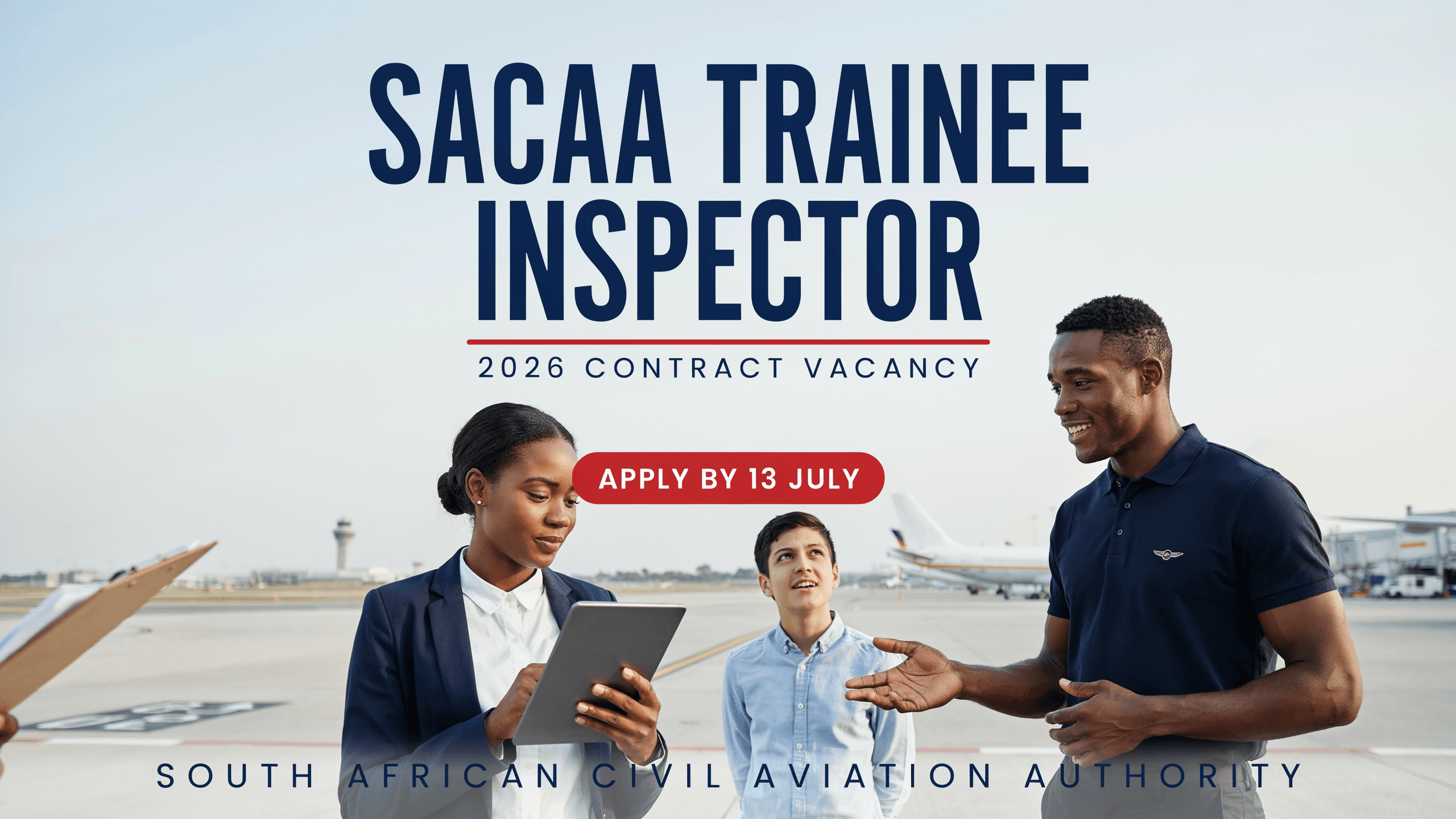 SACAA Trainee Inspector 2026 contract vacancy – apply by 13 July
