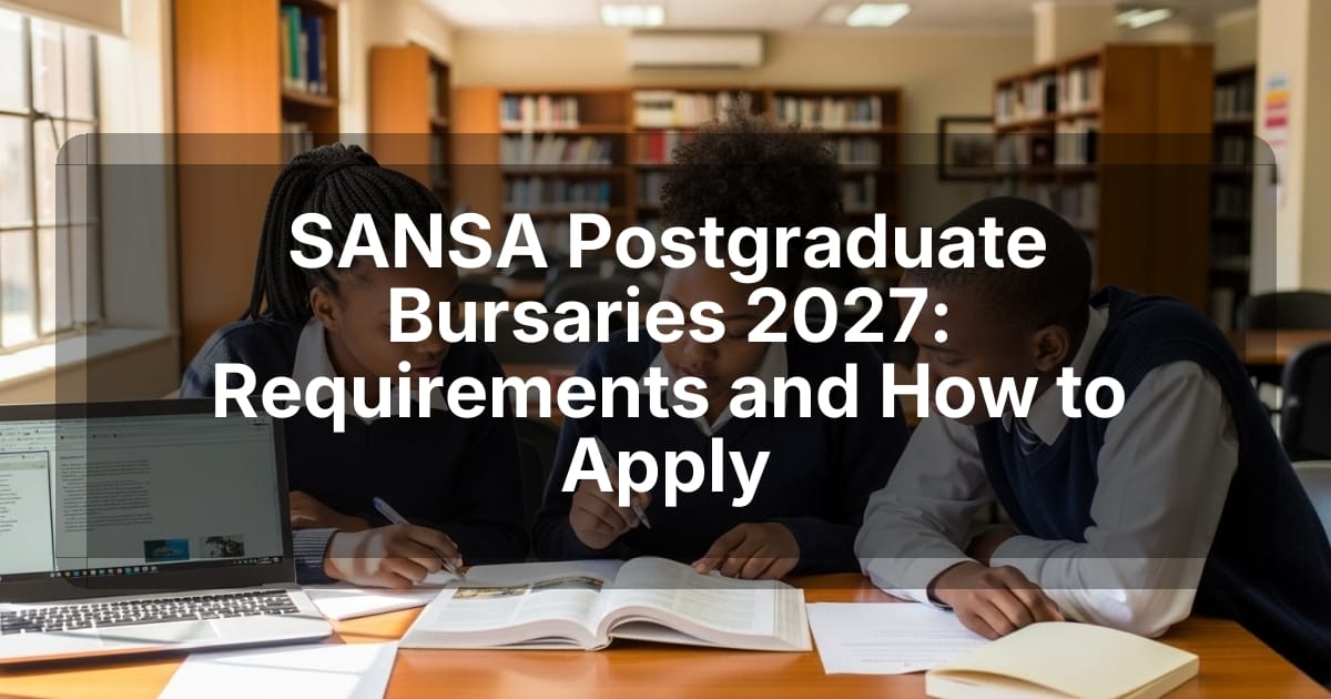SANSA Postgraduate Bursaries 2027: Requirements and How to Apply