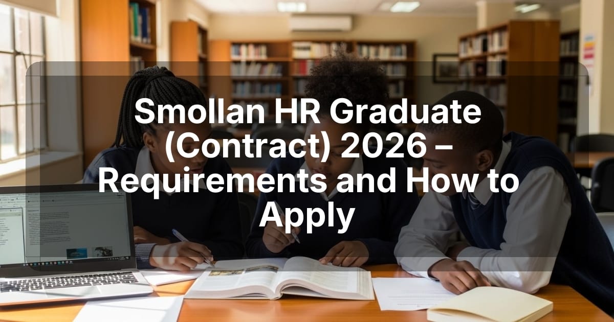 Smollan HR Graduate (Contract) 2026 – Requirements and How to Apply