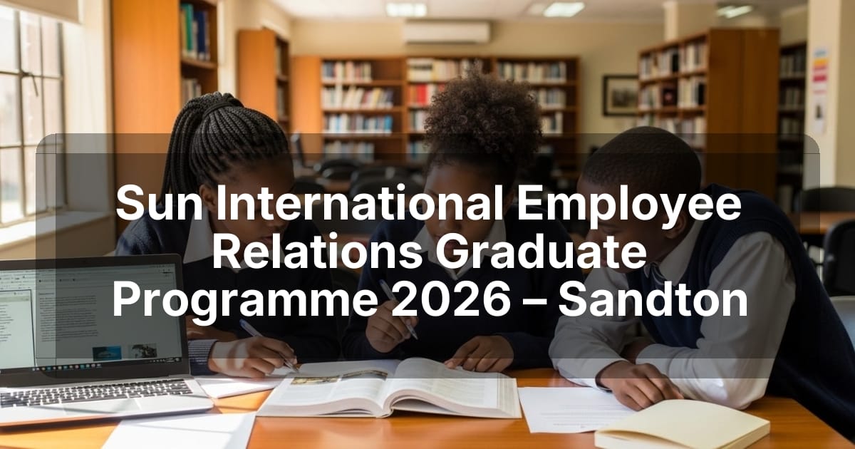 Sun International Employee Relations Graduate Programme 2026 – Sandton